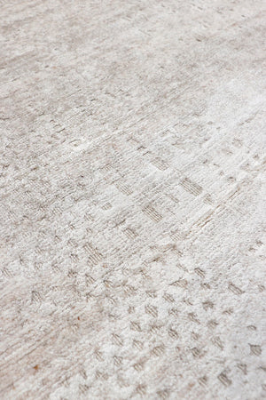 Pasargad Home Amari Collection Hand-loomed Silk & Wool Beige Area Rug For Chic Contemporary Decor   Pdc-112 5x8