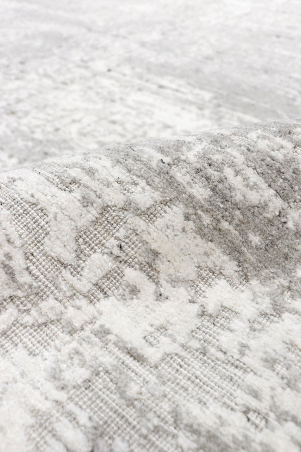 Pasargad Home Amari Collection Hand-loomed Silk & Wool Beige Area Rug For Chic Contemporary Decor   Pdc-137g 8x10