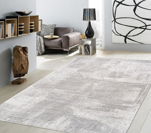 Pasargad Home Amari Collection Hand-loomed Silk & Wool Beige Area Rug For Chic Contemporary Decor   Pdc-137g 8x10