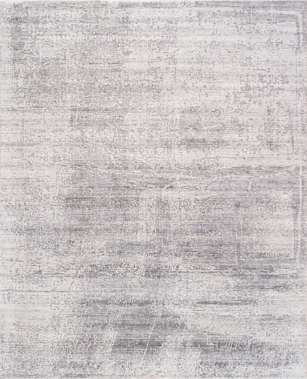 Pasargad Home Amari Collection Hand-loomed Silk & Wool Beige Area Rug For Chic Contemporary Decor   Pdc-137s 8x10