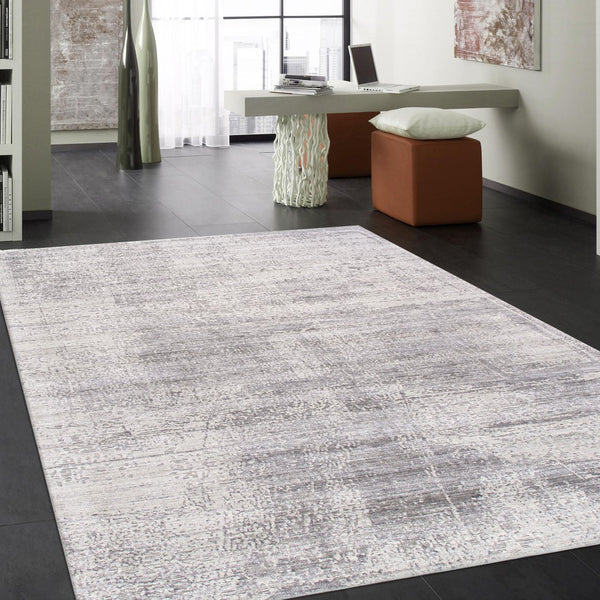 Pasargad Home Amari Collection Hand-loomed Silk & Wool Beige Area Rug For Chic Contemporary Decor   Pdc-137s 8x10