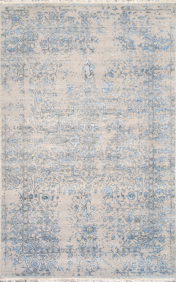 Pasargad Home Transitional Collection Hand-knotted Bamboo Silk & Wool Area Rug For Modern Elegance   Pdc-1866 6x9