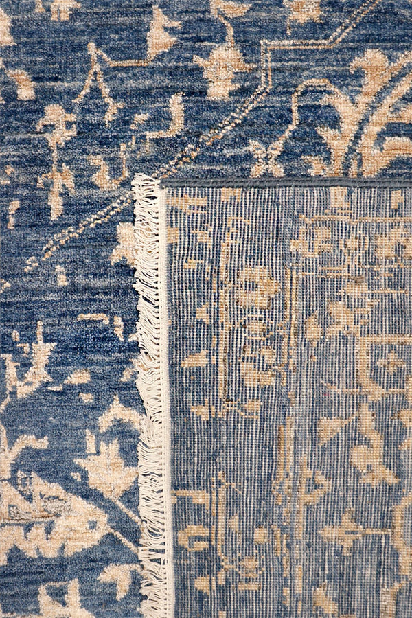 Pasargad Home Transitional Hand-knotted Blue Bamboo Silk & Wool Area Rug For Elegant Living Spaces   Pdc-2059 9x12