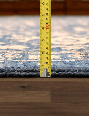 Pasargad Home Transitional Hand-knotted Blue Bamboo Silk & Wool Area Rug For Elegant Living Spaces   Pdc-2059 9x12