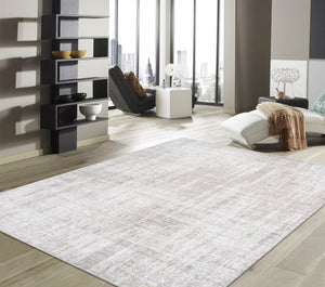Pasargad Amari Collection Hand-loomed Taupe Area Rug - Chic 5' 3" X 7' 8" Design For Modern Décor   Pdc-38t 5x8