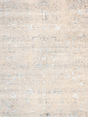 Pasargad Home Transitional Hand-knotted Blue Bamboo Silk & Wool Area Rug For Elegant Living Spaces   Pdc-7022 8x10