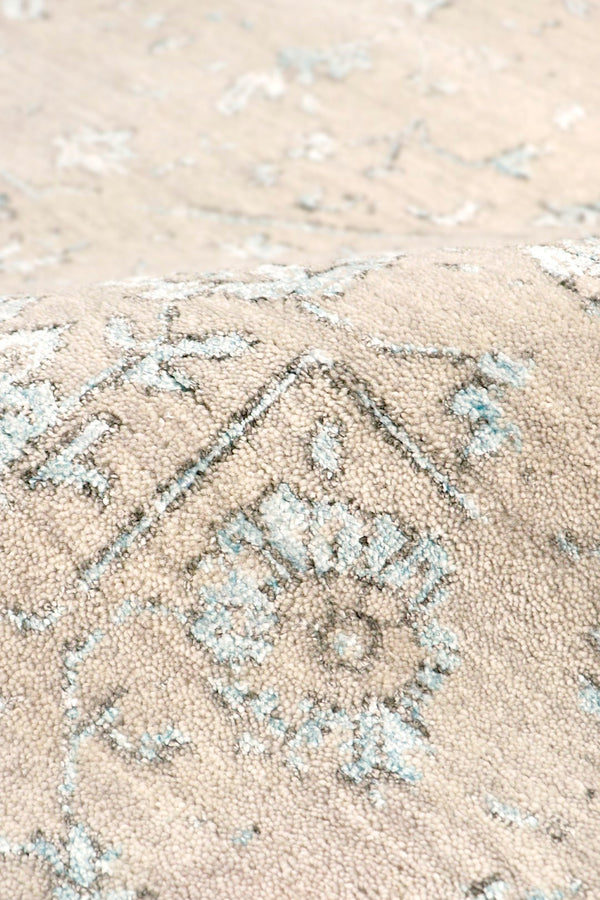 Pasargad Home Transitional Hand-knotted Blue Bamboo Silk & Wool Area Rug For Elegant Living Spaces   Pdc-7022 8x10