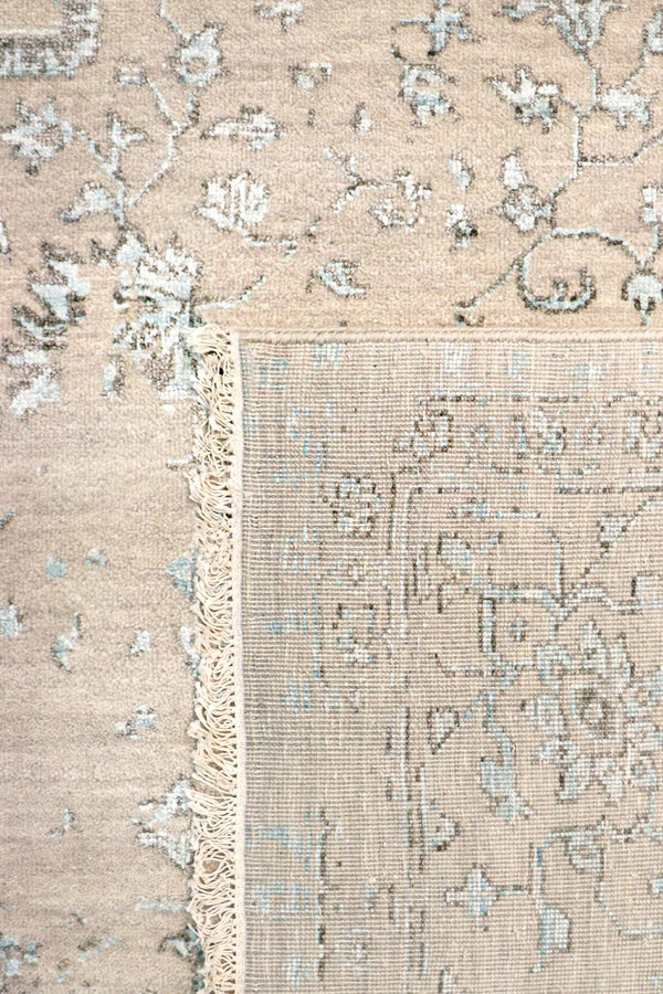 Pasargad Home Transitional Hand-knotted Blue Bamboo Silk & Wool Area Rug For Elegant Living Spaces   Pdc-7022 8x10