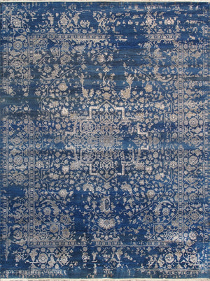Pasargad Home Transitional Collection Hand-knotted Bamboo Silk & Wool Area Rug For Modern Elegance   Pdc-757 9x12