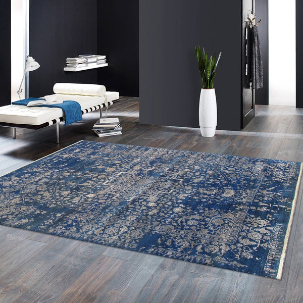 Pasargad Home Transitional Collection Hand-knotted Bamboo Silk & Wool Area Rug For Modern Elegance   Pdc-757 9x12
