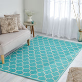 Christopher Knight Home® - Noble House - Eupora 5'3" X 7' Indoor Area Rug, Teal and Ivory