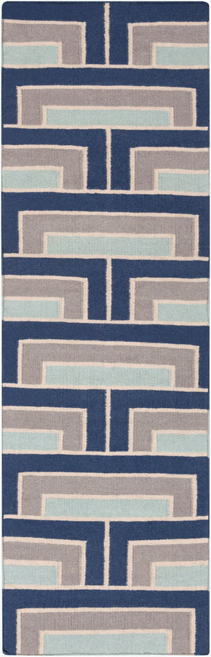 Surya Paddington Pdg-2003 2'6" X 8' Handmade Wool Rug - Modern, Durable, And Charming Decor Accent Piece Navy Wool Pdg2003-268