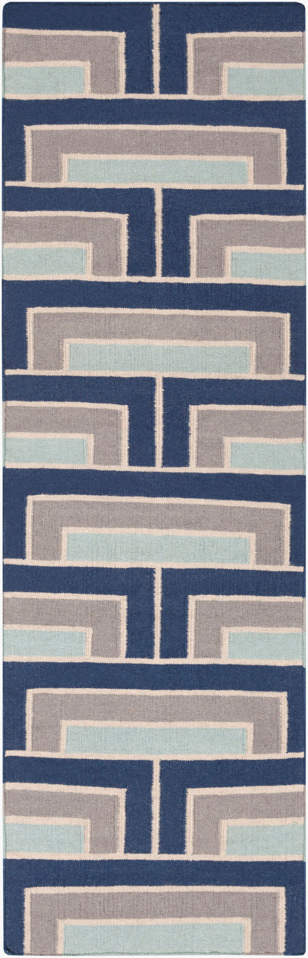 Surya Paddington Pdg-2003 2'6" X 8' Handmade Wool Rug - Modern, Durable, And Charming Decor Accent Piece Navy Wool Pdg2003-268