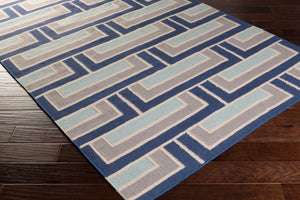 Surya Paddington Pdg-2003 2'6" X 8' Handmade Wool Rug - Modern, Durable, And Charming Decor Accent Piece Navy Wool Pdg2003-268