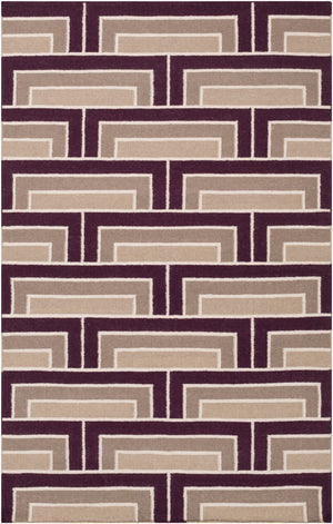 Surya Paddington Pdg-2003 2'6" X 8' Handmade Wool Rug - Modern, Durable, And Charming Decor Accent Piece Plum Wool Pdg2005-3353