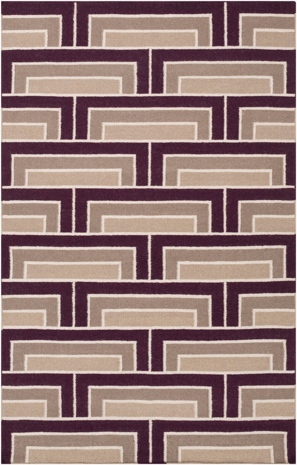 Surya Paddington Pdg-2003 2'6" X 8' Handmade Wool Rug - Modern, Durable, And Charming Decor Accent Piece Plum Wool Pdg2005-3353