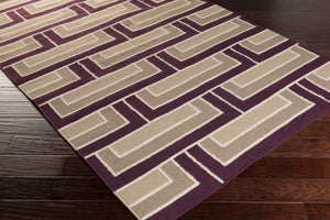 Surya Paddington Pdg-2003 2'6" X 8' Handmade Wool Rug - Modern, Durable, And Charming Decor Accent Piece Plum Wool Pdg2005-3353