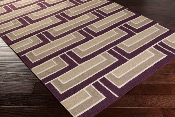 Surya Paddington Pdg-2003 2'6" X 8' Handmade Wool Rug - Modern, Durable, And Charming Decor Accent Piece Plum Wool Pdg2005-3353