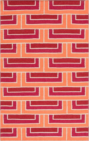 Surya Paddington Pdg-2003 2'6" X 8' Handmade Wool Rug - Modern, Durable, And Charming Decor Accent Piece Red Wool Pdg2006-23