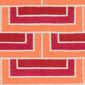 Surya Paddington Pdg-2003 2'6" X 8' Handmade Wool Rug - Modern, Durable, And Charming Decor Accent Piece Red Wool Pdg2006-3353