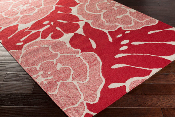 Surya Paddington Pdg-2003 2'6" X 8' Handmade Wool Rug - Modern, Durable, And Charming Decor Accent Piece Red Wool Pdg2015-268