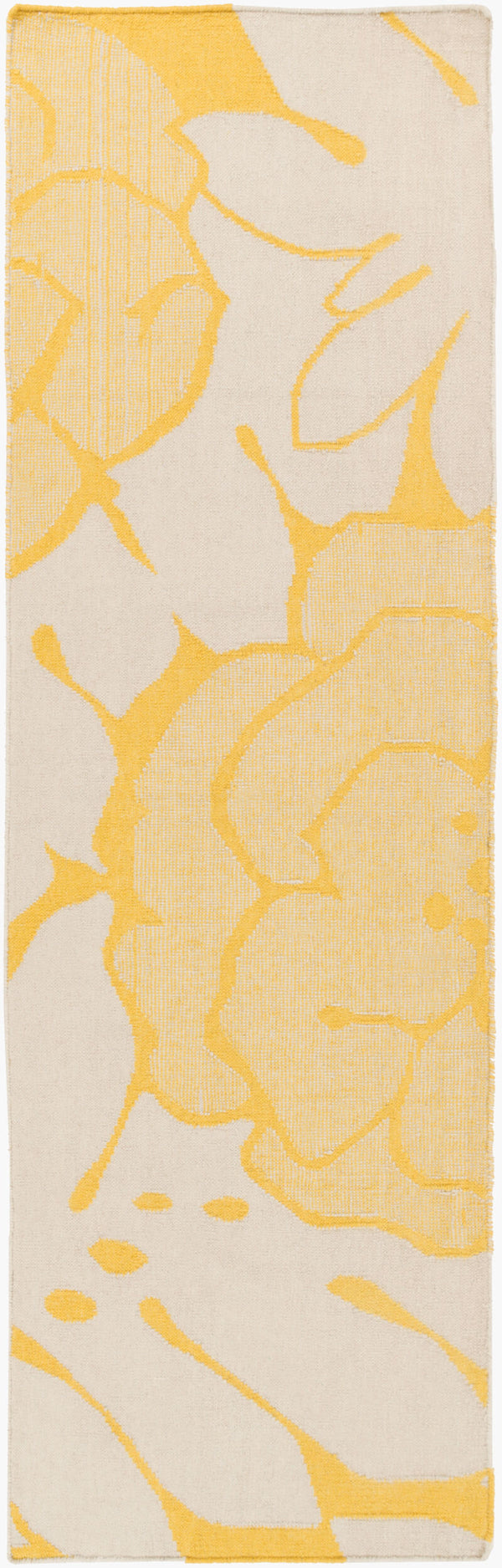Surya Paddington Pdg-2003 2'6" X 8' Handmade Wool Rug - Modern, Durable, And Charming Decor Accent Piece Mustard Wool Pdg2017-268
