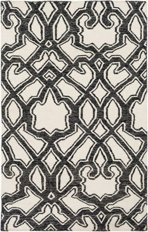 Surya Paddington Pdg-2003 2'6" X 8' Handmade Wool Rug - Modern, Durable, And Charming Decor Accent Piece Black Wool Pdg2040-268