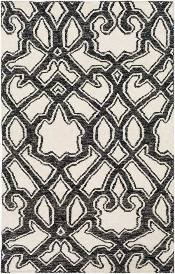 Surya Paddington Pdg-2003 2'6" X 8' Handmade Wool Rug - Modern, Durable, And Charming Decor Accent Piece Black Wool Pdg2040-268