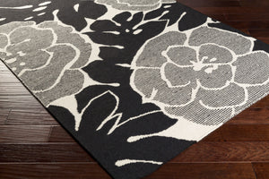 Surya Paddington Pdg-2003 2'6" X 8' Handmade Wool Rug - Modern, Durable, And Charming Decor Accent Piece Black Wool Pdg2041-268