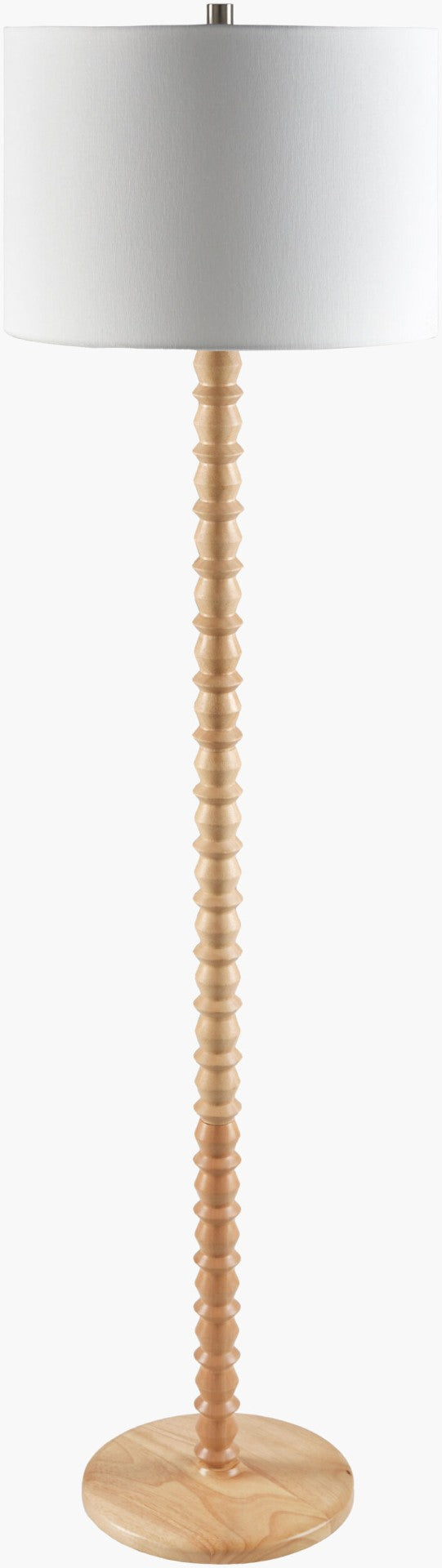 Livabliss Padauk Wood Veneer Floor Lamp with Linen Shade for Minimalist Living Spaces PDK-002
