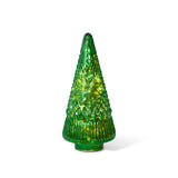 Festive Green Glass Lighted Christmas Tree, 12 in. XAB30045 Park Hill