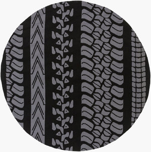 Surya Pandemonium Pdm-1006 8' X 8' Durable Handmade Rug – Stylish, Easy-clean, Modern Decor Essential! Black Polypropylene Pdm1006-8rd