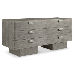Bernhardt Bernhardt Monolith 6-Drawer Dresser In Puma Wire-Brushed Oak With Graphite Hardware, Soft-Close Drawers 343054