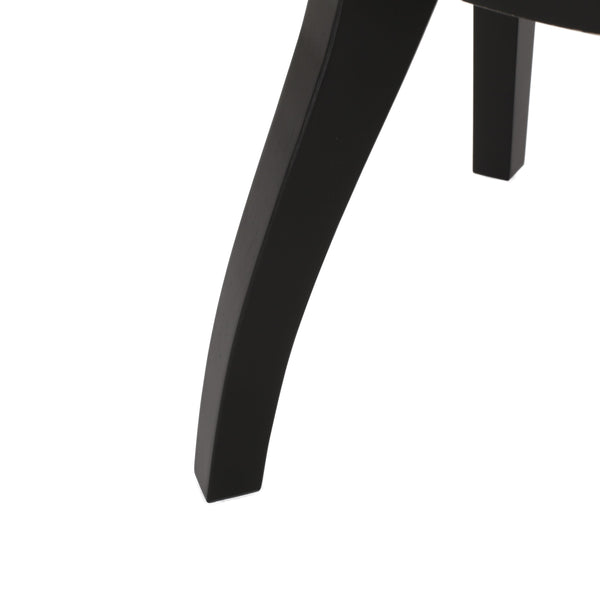 English Elm Christopher Knight Home® - DINING Velvet Upholstered Cane Web Backing Chair Set of 2 in Black – Traditional Rubberwood Frame Elegance 74107.00RUBBLKV