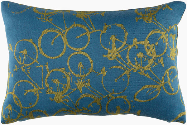 Surya Pedal Power Lumbar Pillow - 13"L X 19"W Cozy Cottage-style Comfort, Easy Care, Durable Polyester Olive Polyester Pdp004-1319p