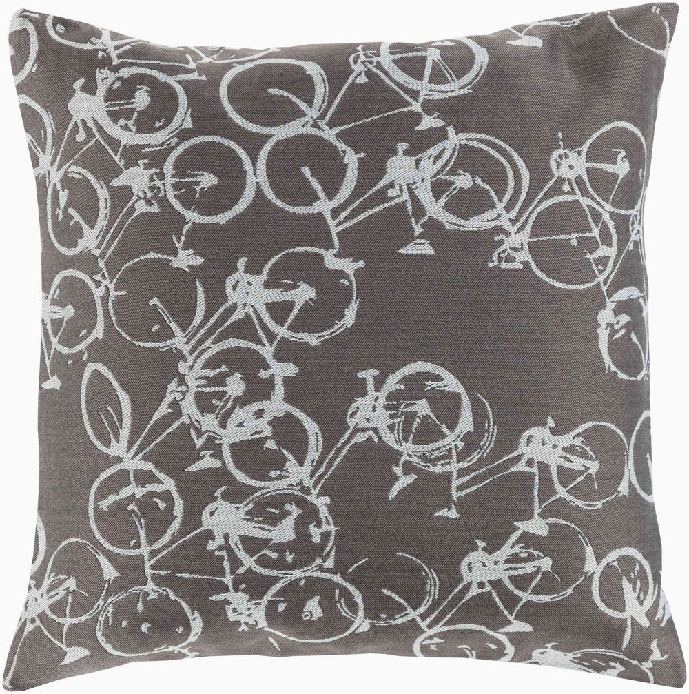 Surya Pedal Power 18"X18" Cottage-style Accent Pillow - Cozy, Durable, And Easy Care For Your Home Decor! Off,White Polyester Pdp005-2222p