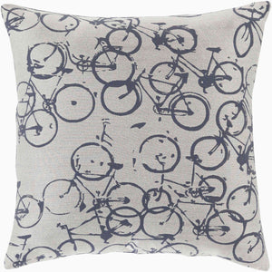 Surya Pedal Power Lumbar Pillow - 13"L X 19"W Cozy Cottage-style Comfort, Easy Care, Durable Polyester Light Gray Polyester Pdp007-1319p