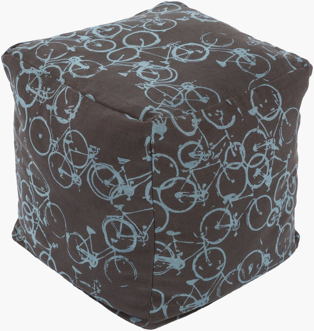 Surya Peddle Power Woven Cube Pouf Handcrafted Textural Footrest for Living Room Seating PDPF001-181818