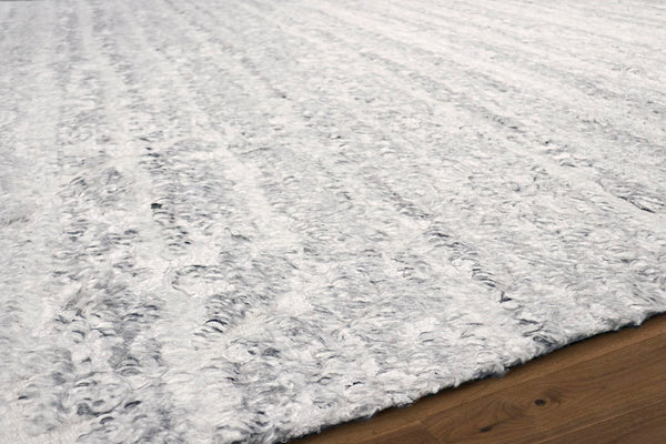 Pasargad Home Vogue Collection Hand-knotted Silver Wool Area Rug - Luxurious Contemporary Style Decor   Pdr-1 10x14