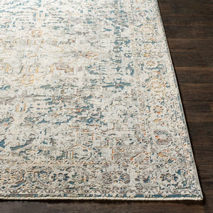 Livabliss Presidential Traditional Fringe Area Rug Polyester Woven Formal Living Room Accent Ice Blue, Blue 7'10" x 10' PDT2300-710103
