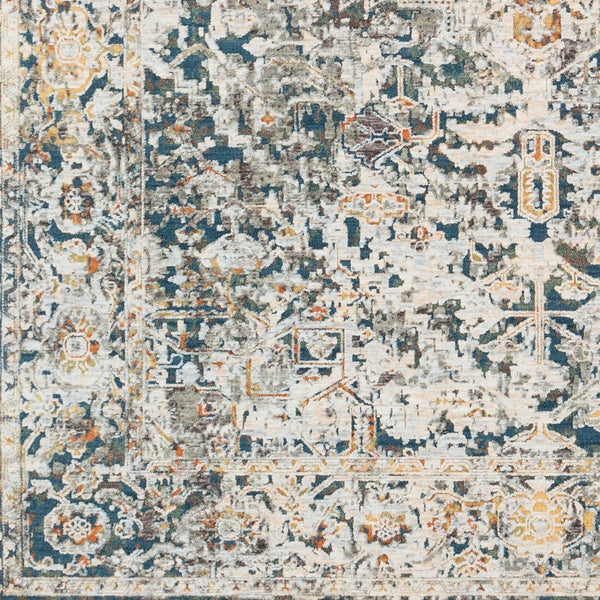 Livabliss Presidential Traditional Fringe Area Rug Polyester Woven Formal Living Room Accent Ice Blue, Blue 7'10" x 10' PDT2300-710103