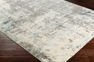 Livabliss Presidential Machine Woven Polyester Area Rug with Fringed Edges Mid-century Modern Style Dusty Sage, Gra 3'3" x 5' PDT2301-335