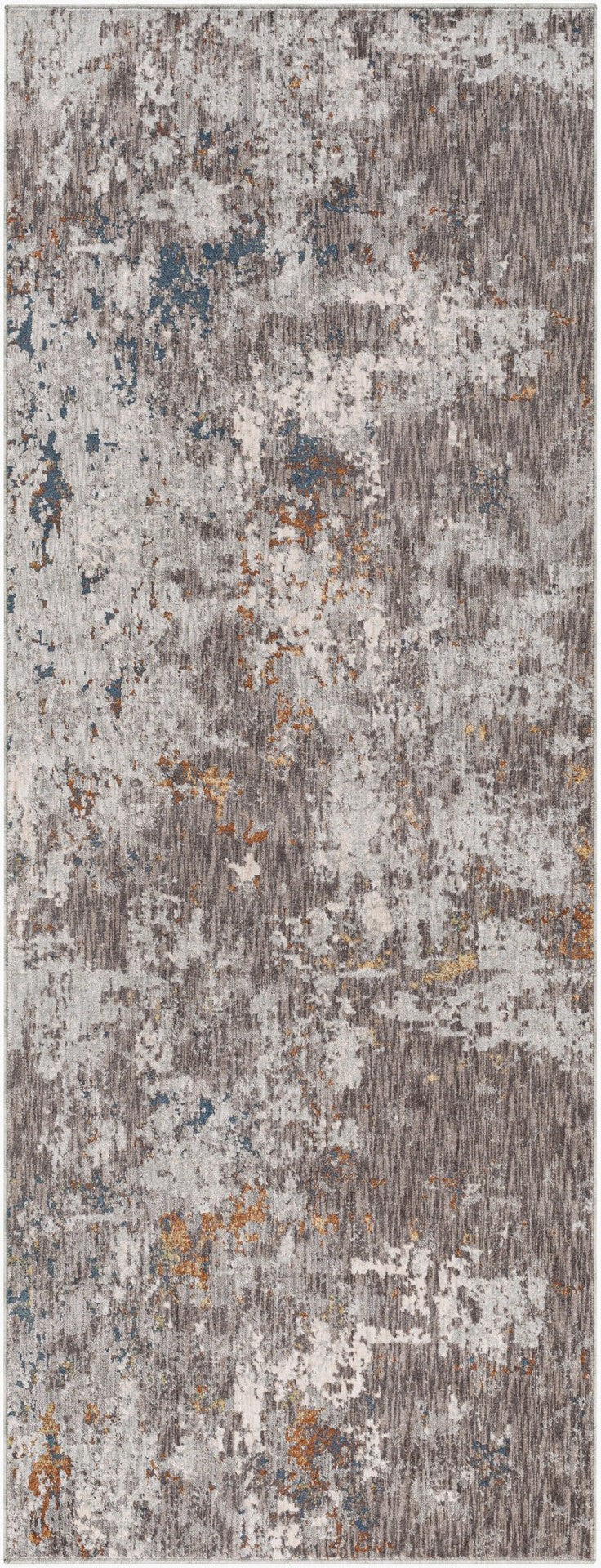 Livabliss Presidential Pdt-2302 Polyester Fringe Accent Rug for Entryway or Reading Nook Decor Charcoal, Gray 3'3" x 8' PDT2302-338