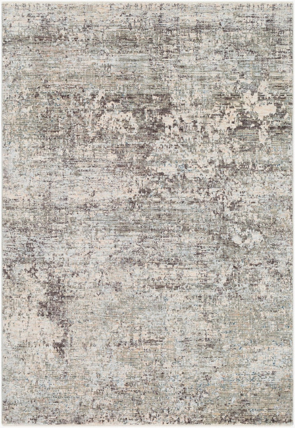 Livabliss Presidential Pdt-2303 Mid-century Fringe Area Rug Polyester Woven Living Room Accent Ice Blue, Gray 8'10" x 12'10" PDT2303-9131