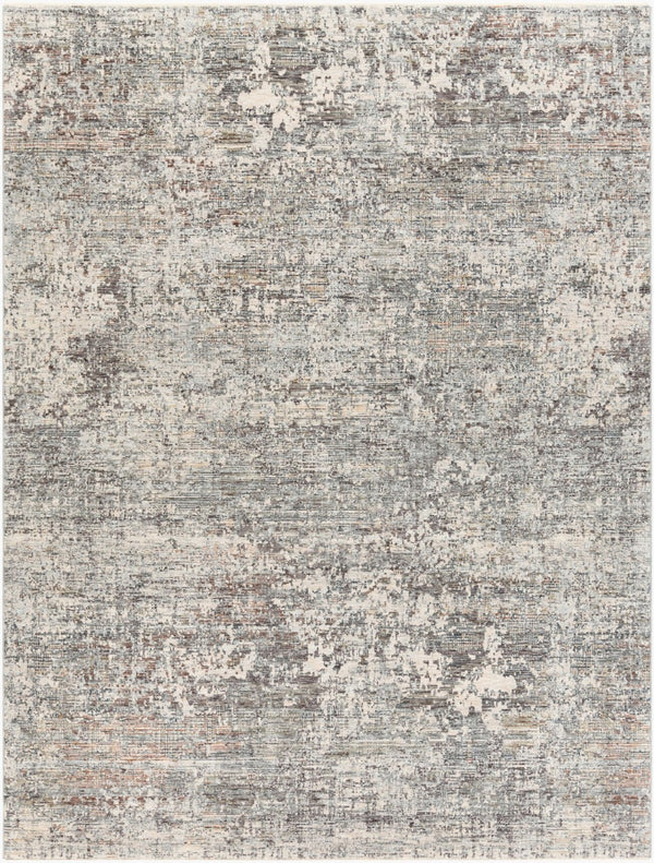 Livabliss Presidential Pdt-2303 Mid-century Fringe Area Rug Polyester Woven Living Room Accent Ice Blue, Gray 7'10" x 10' PDT2303-710103