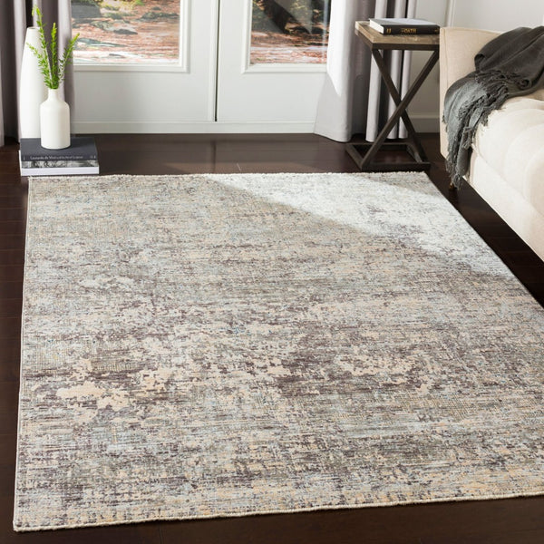 Livabliss Presidential Pdt-2303 Mid-century Fringe Area Rug Polyester Woven Living Room Accent Ice Blue, Gray 8'10" x 12'10" PDT2303-9131