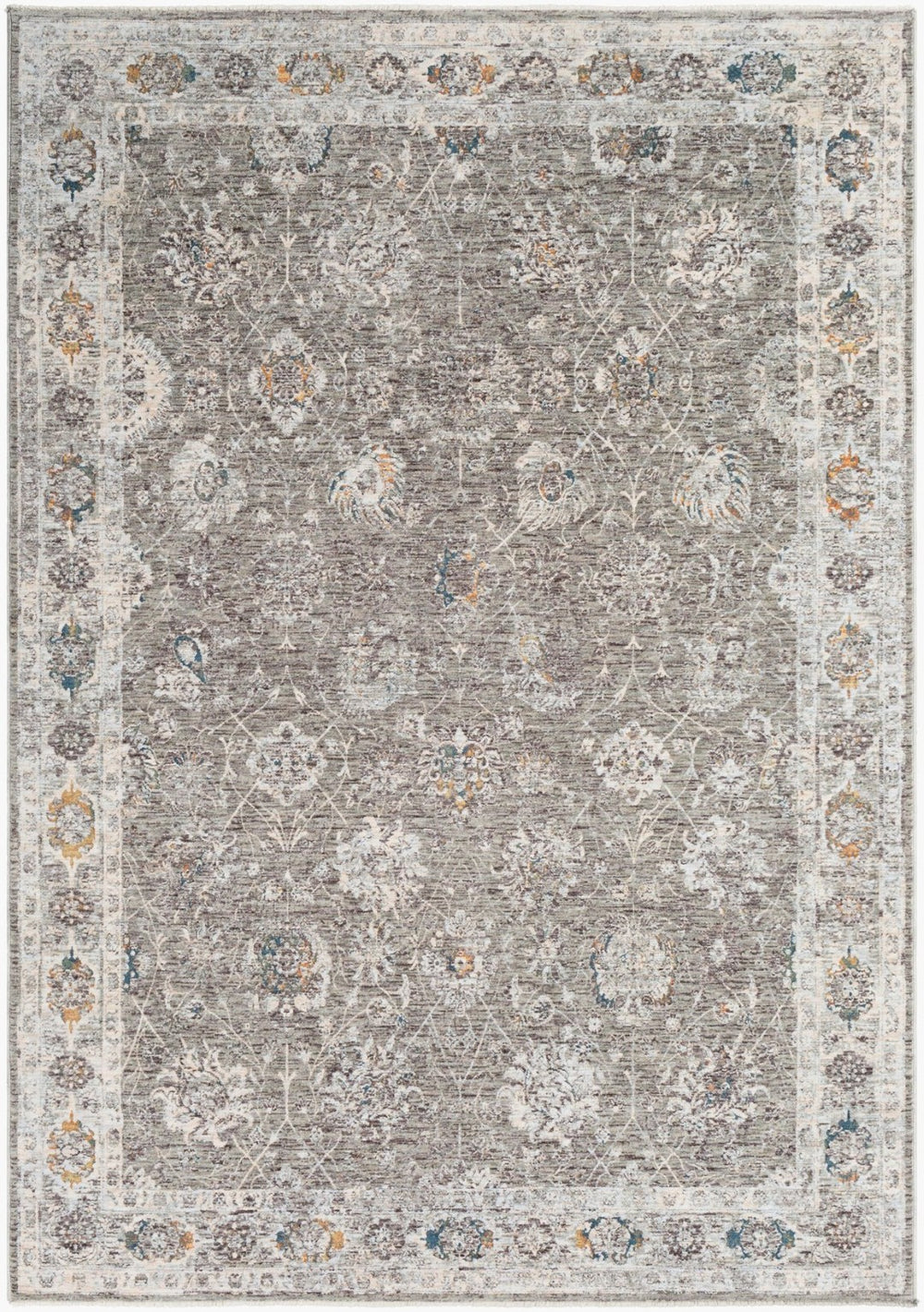 Livabliss Presidential Traditional Area Rug Machine Woven Polyester High Low Pile Entryway Accent Light Olive, Du 5' x 8'2" PDT2307-582