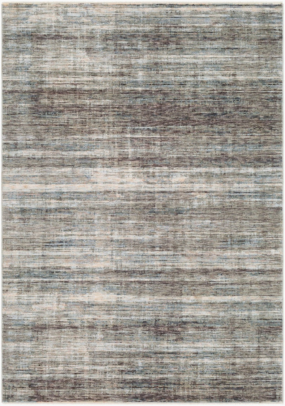 Livabliss Presidential Fringe Border Polyester Area Rug Mid-century Modern Style for Living Rooms Dusty Sage, Gra 5' x 8'2" PDT2309-582