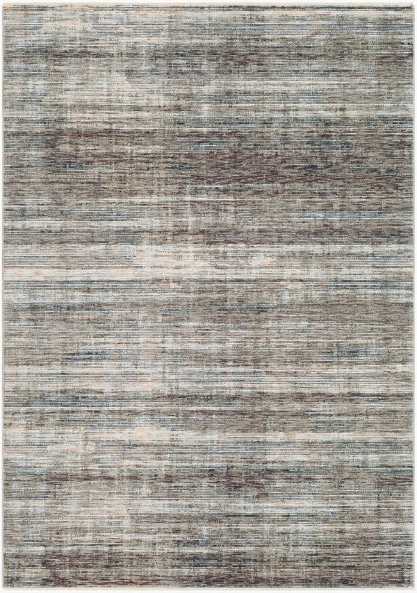 Livabliss Presidential Fringe Border Polyester Area Rug Mid-century Modern Style for Living Rooms Dusty Sage, Gra 5' x 8'2" PDT2309-582