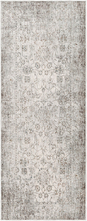 Livabliss Presidential Fringe Accent Rug Machine Woven Polyester Traditional Entryway Floor Mat Dusty Sage, Gra 3'3" x 8' PDT2310-338